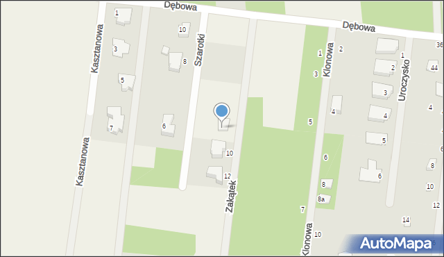Florentynów, Zakątek, 8, mapa Florentynów