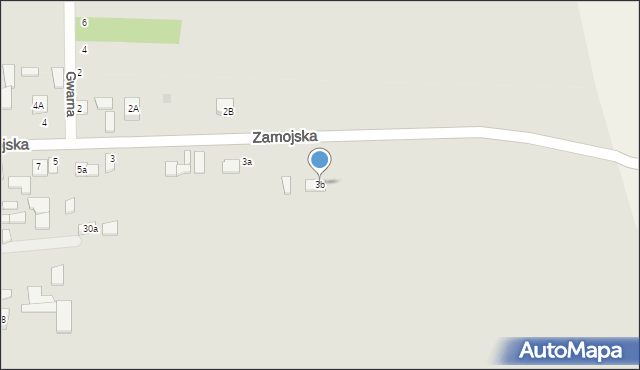 Frampol, Zamojska, 3b, mapa Frampol