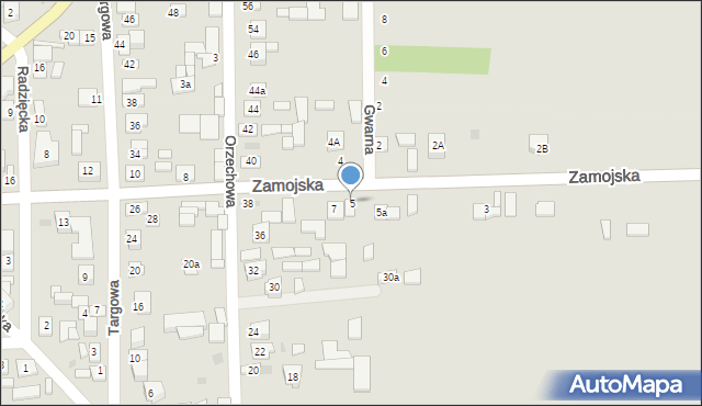 Frampol, Zamojska, 5, mapa Frampol