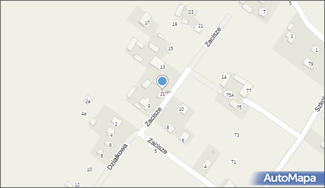 Franciszków, Zacisze, 11, mapa Franciszków