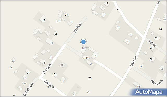 Franciszków, Zacisze, 14, mapa Franciszków