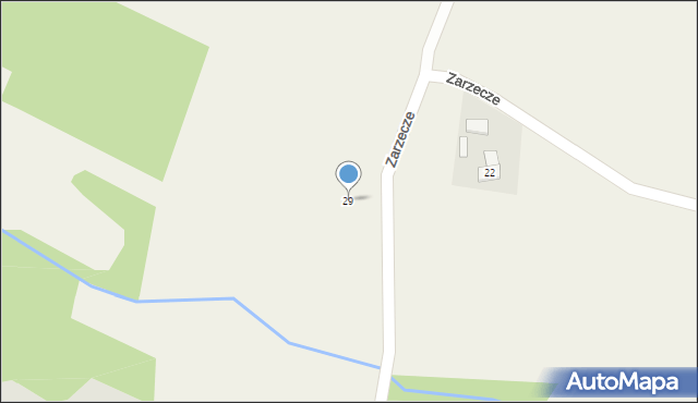 Frydrychowice, Zarzecze, 29, mapa Frydrychowice