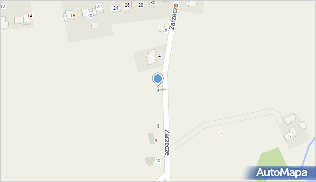 Frydrychowice, Zarzecze, 6, mapa Frydrychowice