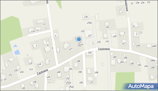 Gaj, Zadziele, 131, mapa Gaj