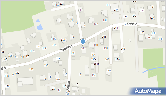 Gaj, Zadziele, 148, mapa Gaj