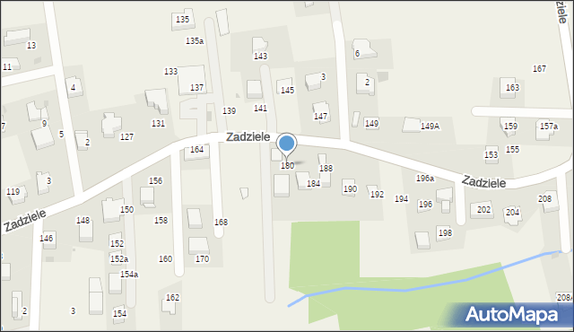 Gaj, Zadziele, 180, mapa Gaj