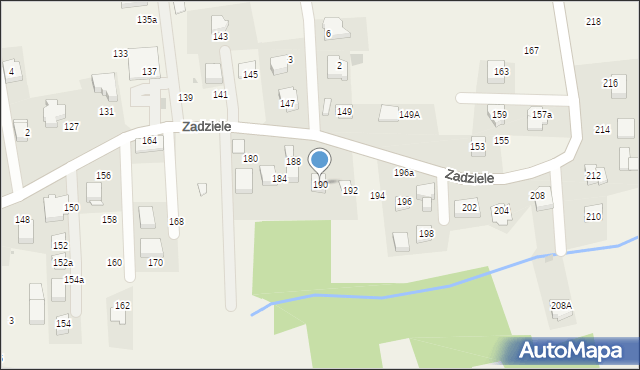 Gaj, Zadziele, 190, mapa Gaj