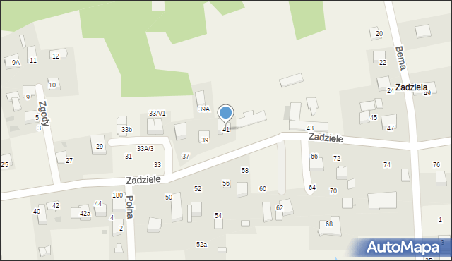 Gaj, Zadziele, 41, mapa Gaj