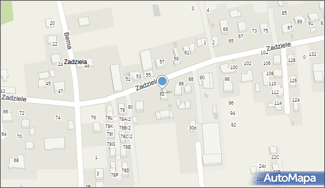 Gaj, Zadziele, 82, mapa Gaj