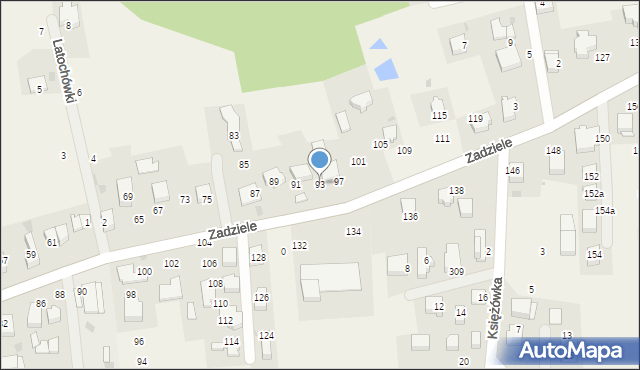 Gaj, Zadziele, 93, mapa Gaj