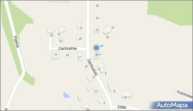 Gajewo, Zachodnia, 10, mapa Gajewo