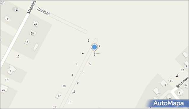 Garbów, Zacisze, 3, mapa Garbów