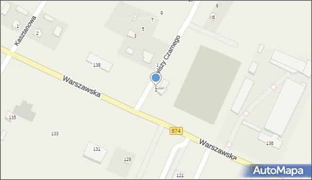 Garbów, Zawiszy Czarnego, 2, mapa Garbów