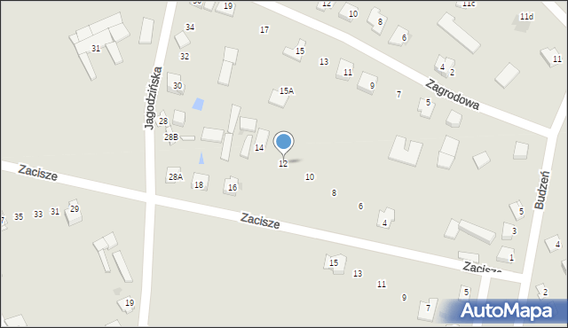 Garwolin, Zacisze, 12, mapa Garwolin
