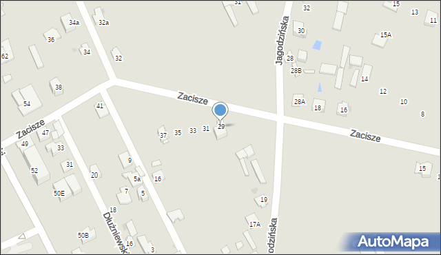 Garwolin, Zacisze, 29, mapa Garwolin