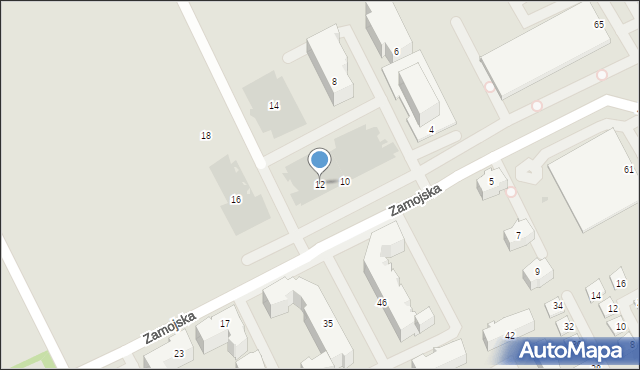 Garwolin, Zamojska, 12, mapa Garwolin