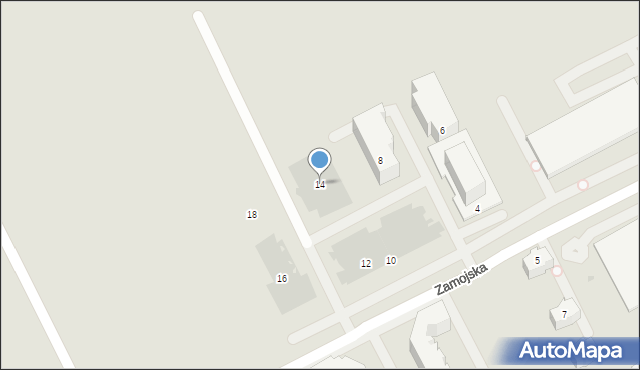 Garwolin, Zamojska, 14, mapa Garwolin