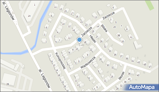 Garwolin, Zarzecze, 12, mapa Garwolin