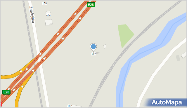 Gdańsk, Zawiejska, 177, mapa Gdańska