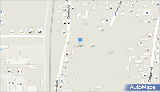 Gdańsk, Zawiejska, 29a, mapa Gdańska