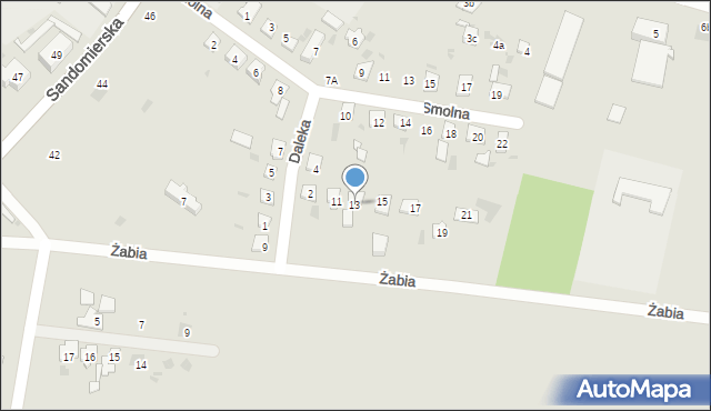 Gdańsk, Żabia, 13, mapa Gdańska