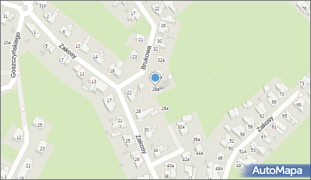 Gdańsk, Zakosy, 24a, mapa Gdańska