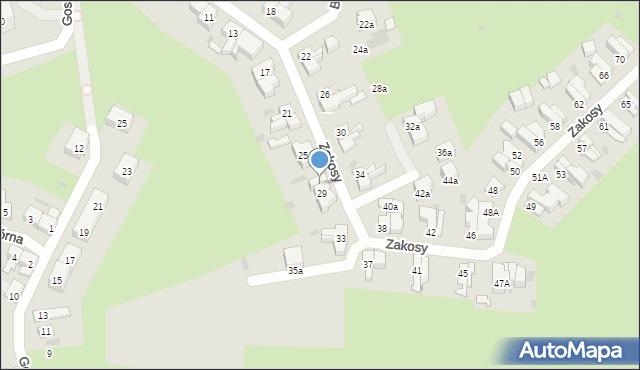 Gdańsk, Zakosy, 29a, mapa Gdańska