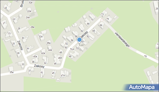 Gdańsk, Zakosy, 55, mapa Gdańska