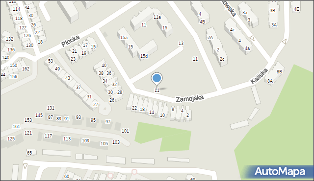 Gdańsk, Zamojska, 11, mapa Gdańska