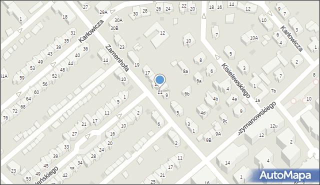 Gdańsk, Zamenhofa Ludwika, dr., 11, mapa Gdańska