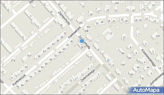 Gdańsk, Zamenhofa Ludwika, dr., 14, mapa Gdańska