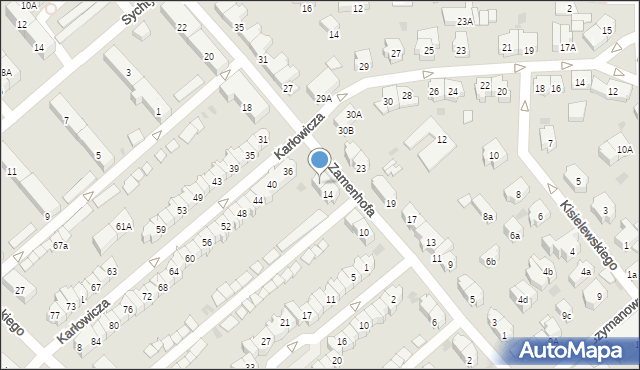 Gdańsk, Zamenhofa Ludwika, dr., 16, mapa Gdańska