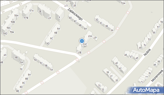 Gdańsk, Zabłockiego Franciszka, 10D, mapa Gdańska