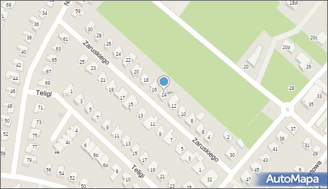 Gdańsk, Zaruskiego Mariusza, gen., 14, mapa Gdańska