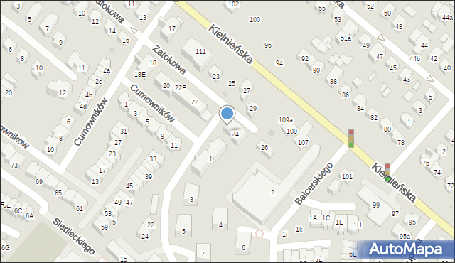 Gdańsk, Zatokowa, 24E, mapa Gdańska
