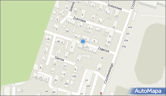 Gdańsk, Zajęcza, 2, mapa Gdańska
