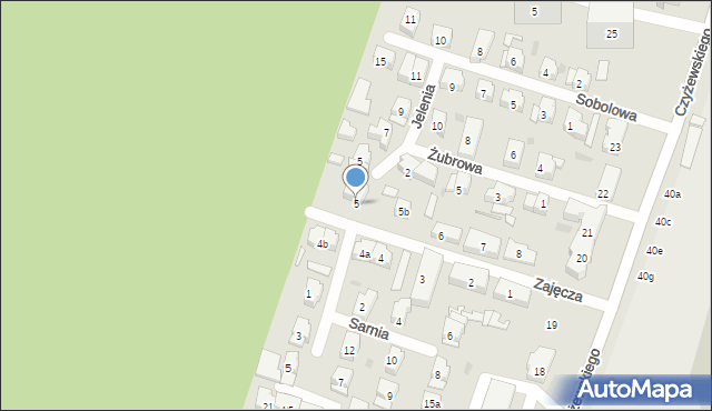 Gdańsk, Zajęcza, 5, mapa Gdańska