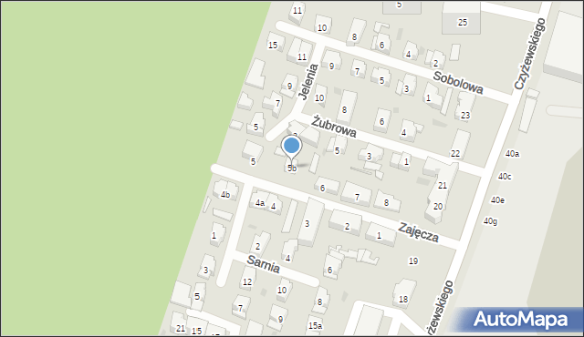 Gdańsk, Zajęcza, 5b, mapa Gdańska