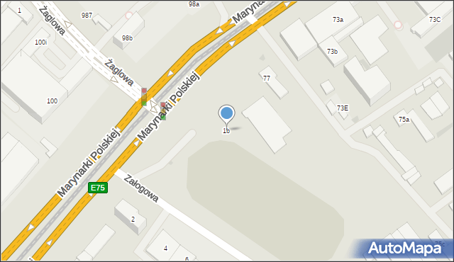 Gdańsk, Załogowa, 1b, mapa Gdańska