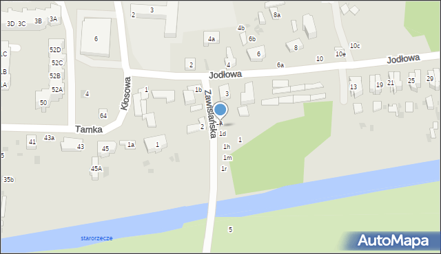 Gdańsk, Zawiślańska, 1b, mapa Gdańska