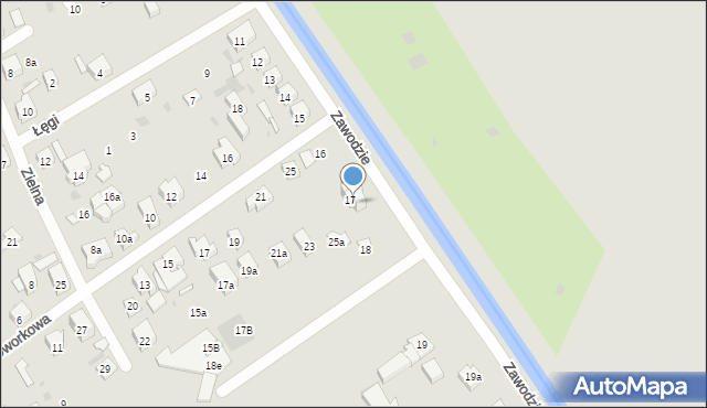 Gdańsk, Zawodzie, 17A, mapa Gdańska