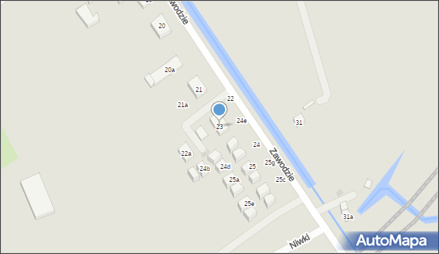 Gdańsk, Zawodzie, 23, mapa Gdańska