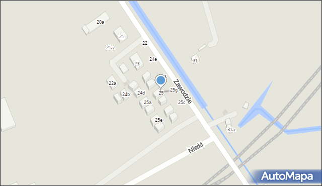 Gdańsk, Zawodzie, 25, mapa Gdańska