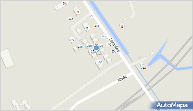 Gdańsk, Zawodzie, 25b, mapa Gdańska