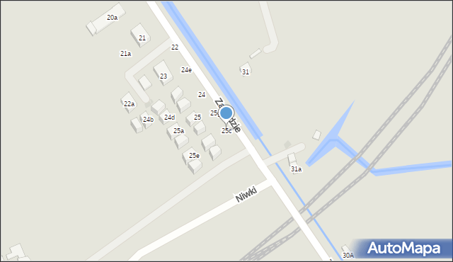 Gdańsk, Zawodzie, 25c, mapa Gdańska