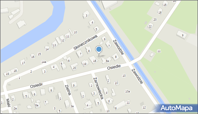 Gdańsk, Zawodzie, 7a, mapa Gdańska