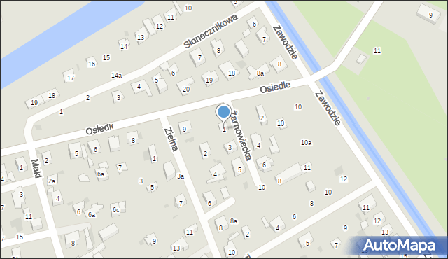 Gdańsk, Żarnowiecka, 1, mapa Gdańska