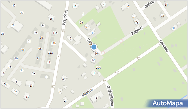 Gdańsk, Zagony, 3, mapa Gdańska