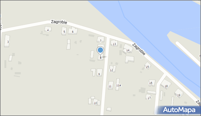 Gdańsk, Zagroble, 8, mapa Gdańska