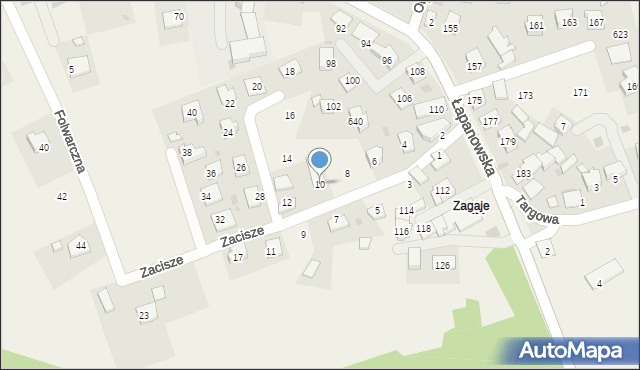 Gdów, Zacisze, 10, mapa Gdów